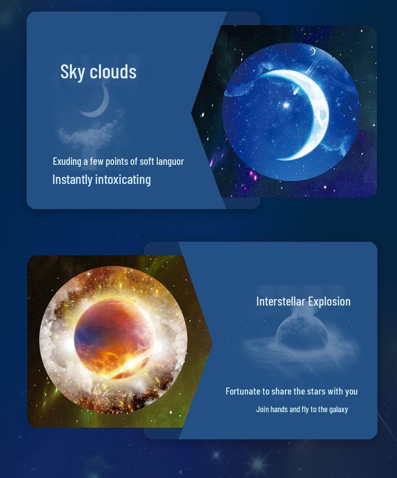 Aurora Bluetooth Colorful Star Projector Night Light - Romantic Bedside Atmosphere Gift