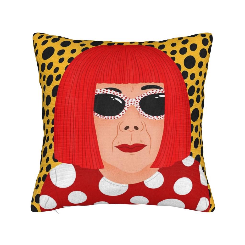 Yayoi Kusama Pillow Cover  Custom Cushion Cover Retro Trendy Pillow Case For Wedding Party Home Decor