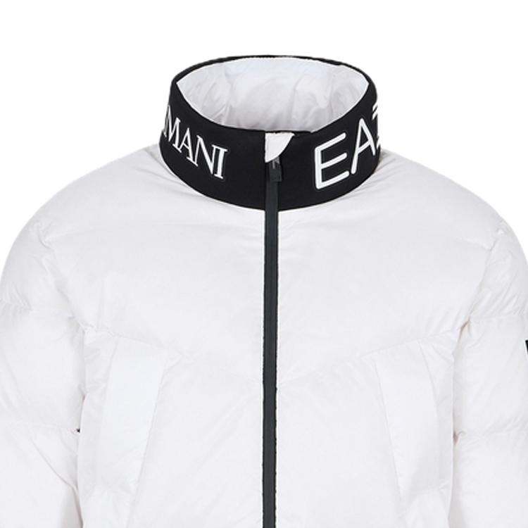 EMPORIO ARMANI EA7 Puffer Jackets Men's White Stand Collar Moderate Other 6RPB33-PNEOZ-1100