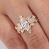 Provence Moissanite Anniversary Rings for Women 1.2 CT Marquise Cut Engagement Ring for Girlfriend Promise Ring Luxury DIY Ring