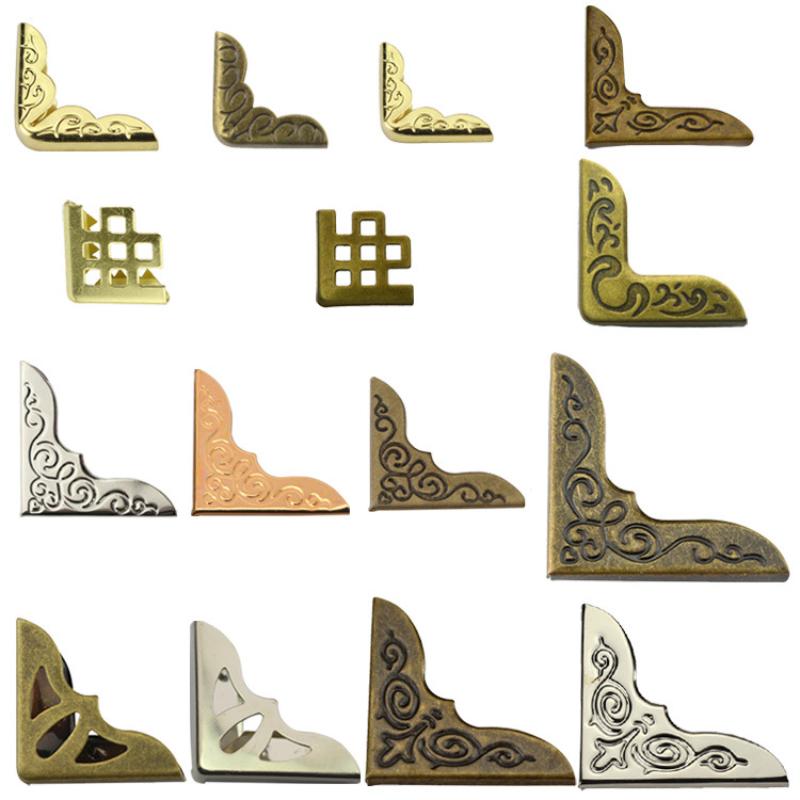 50 Pieces Book Protector Metal Photo Album Corner Protectors Decoration for Crafting Scrapbooking Angle Cover Menus Notebook