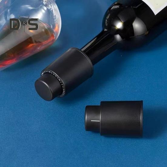 Wine Bottle Stopper 2-in-1 Vacuum Pump Wine Cork Bottle Sealer with Time Scale Record Reusable Wine Saver Preserver for 14 Days Freshness
