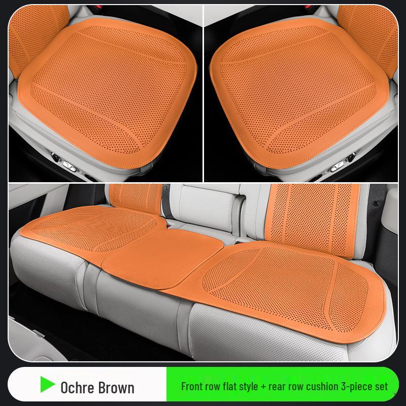 Universal Perforated Breathable Car Seat Cushion for Five-Seat Vehicles - Year-Round Ventilation