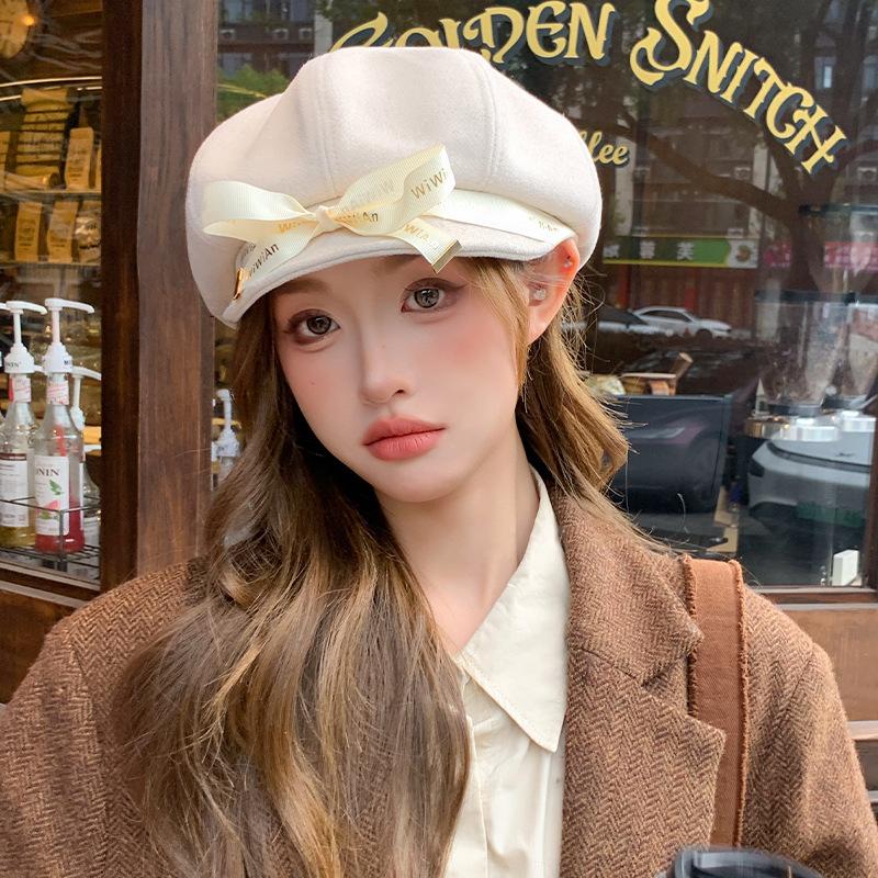 1pc Women's Casual Beret Hat for All Seasons,Breathable Comfortable Solid Color Octagonal Cap,Suitable for Daily Outings,Travel