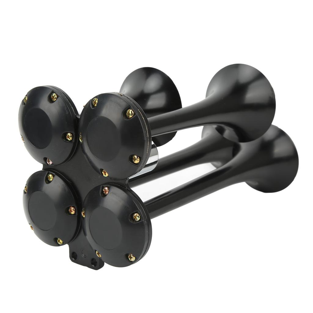 4 Trumpets Air Compressor Horn 150DB 12V Super Loud Universal Fit for Cars Trucks Boats Trains