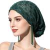 Polyester Beanie Hat With Sequins And Tassels For Casual Wear