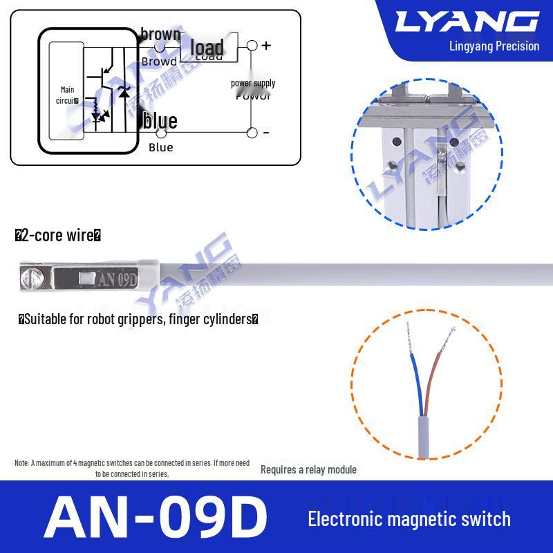 Adjustable Aluminum Alloy Cylinder, MHS3/MHS4 Series, with Three/Four-Jaw Finger and Multi-Port Adjustment, High Hardness.