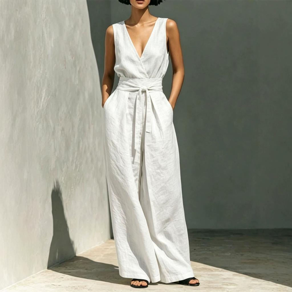 New summer Amazon fashion sleeveless vest casual wide-leg pants two-piece women's clothing