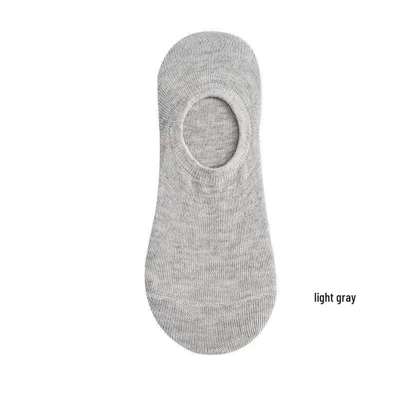Men's Breathable Non-Slip Invisible Boat Socks - Low-Cut, Silicone, Deodorant, Solid Color