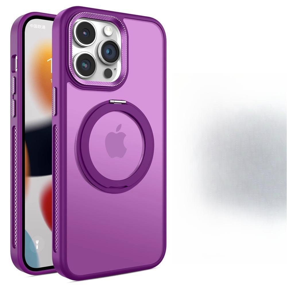 Rotating Bracket Magnetic Suction Suitable for Apple 16 Promax Mobile Phone Case IPhone 14 Matte Cooling 15 Drop-proof Full Package