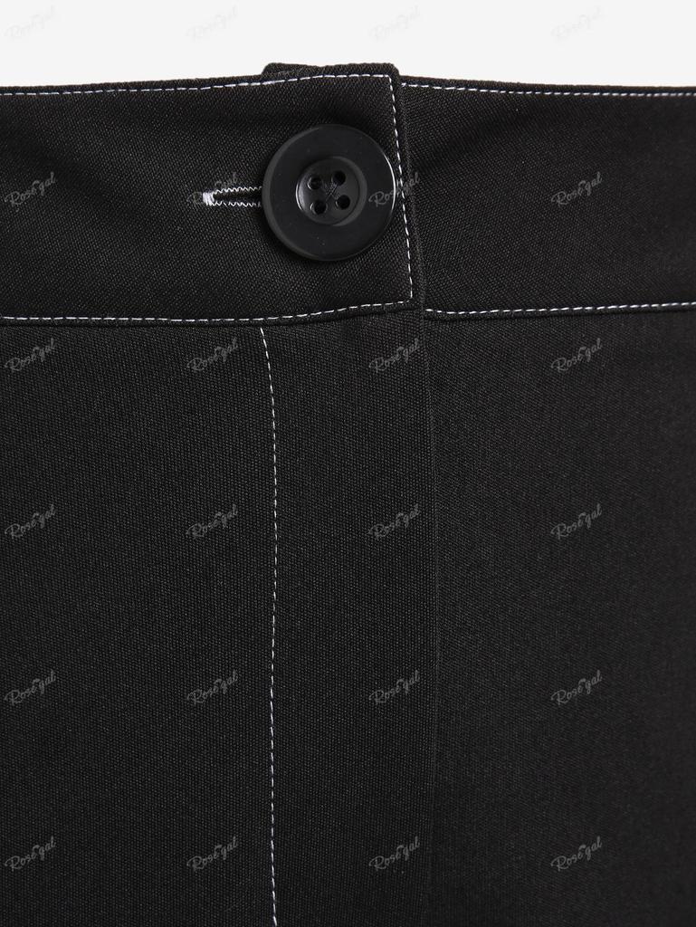 Rosegal Nadměrná velikost Vysoký pas Prošívané Široké kraťasy