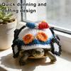 Schildkrötenpullover Gestricktes Schildkrötenpanzer-Kostüm Auto-Design Warmes Outfit mit verstellbarem Seil Niedrige Kleidung für Schildkröten-Schildkröten-Foto-Requisite