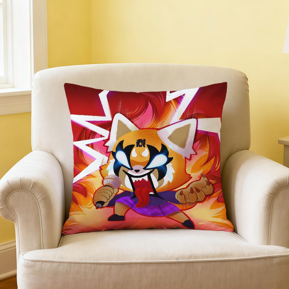 kawaii cartoon AAggretsuko SRO cushion cover soft Comfortable Pillow Case for Sofa Living Room Home Decor Protective Covers