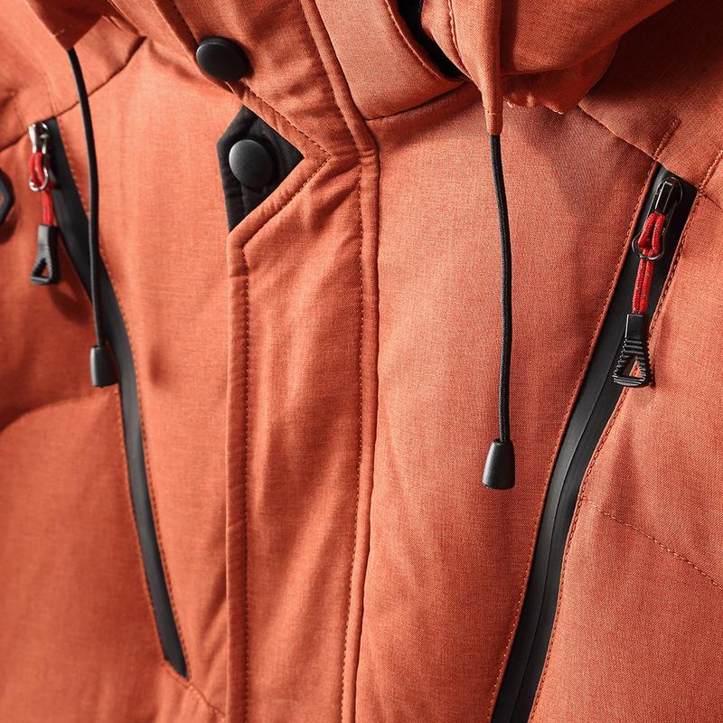 Giacca da trekking da uomo Giacca con cappuccio Piumino d'anatra Spesso antivento Sport da sci