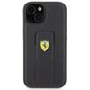 Ferrari Fehcp15Sgspsik Iphone 15 / 14 / 13 6.1 Czarny/Black Hardcase Grip Stand Metal Logo