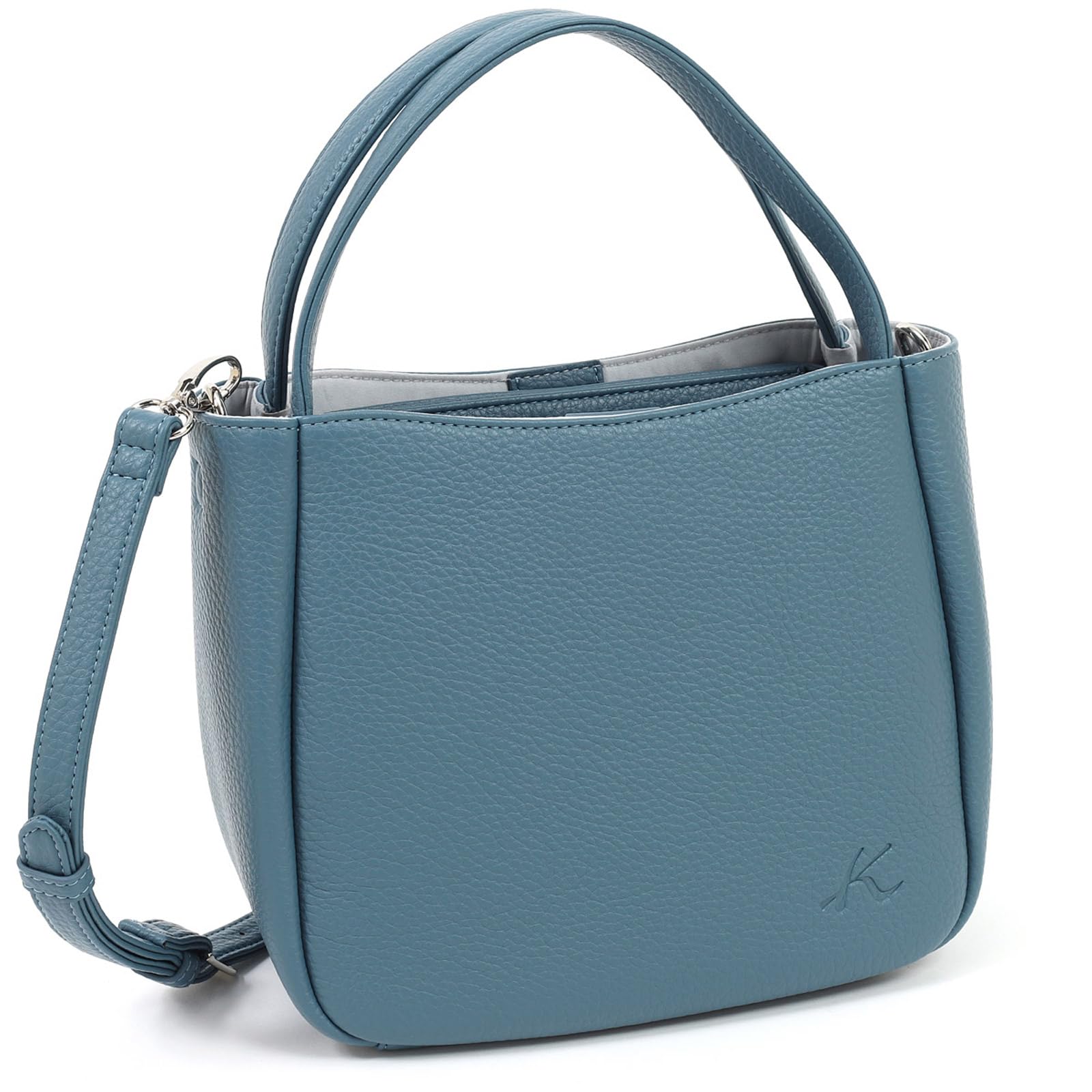 

Сумка из термоусадочной кожи с двумя отделениями Синяя 20201 [Kitamura] Z-0610 Женская [Синяя]