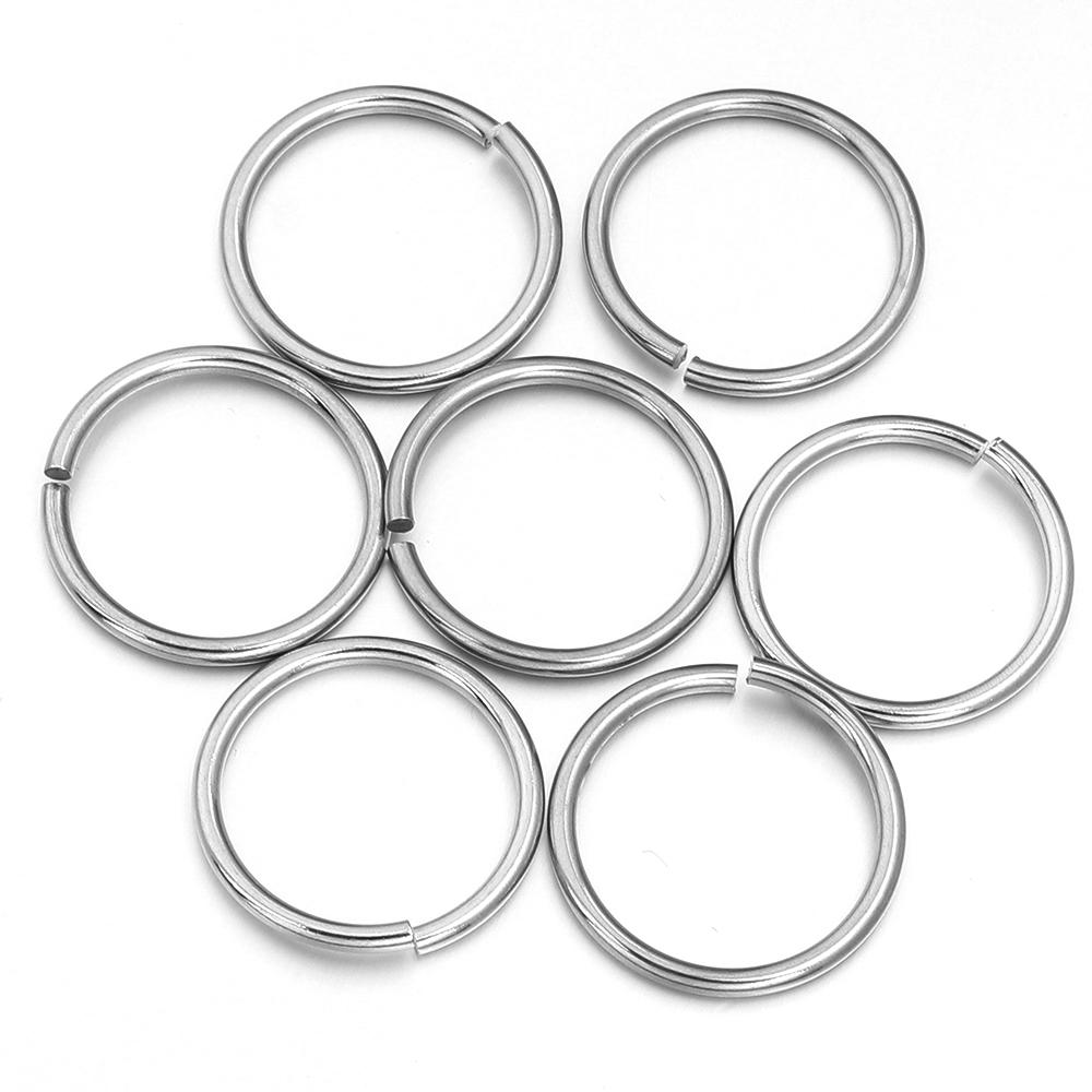 20pcs/lot Multisize Stainless Steel Jump Rings Round Open Ring Split Rings Connectors DIY Keychains Bracelet Jewelry Accessories