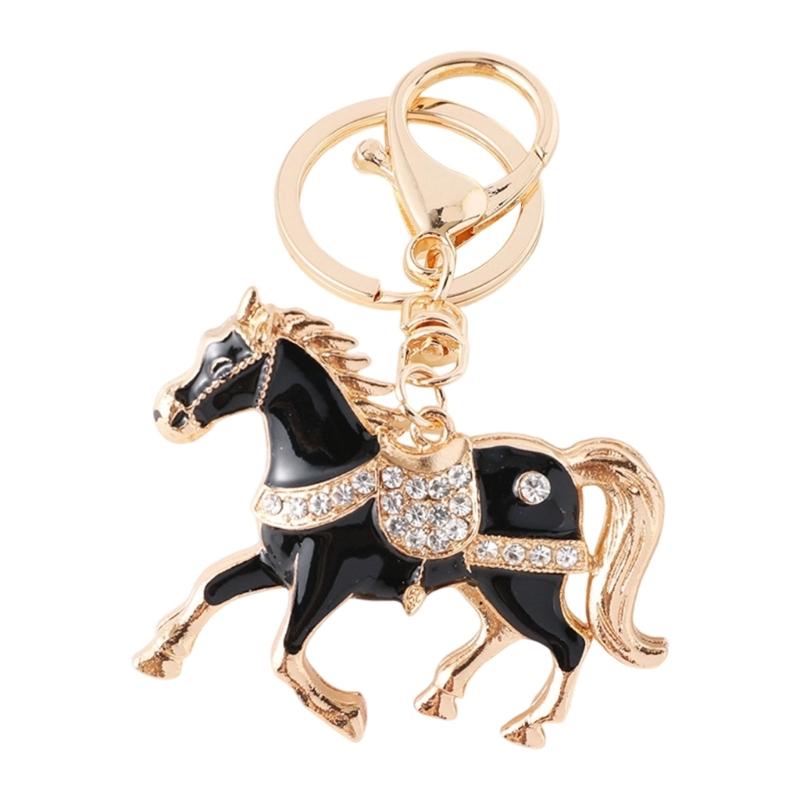 

Lucky Horse Keychain Pendant Strong Alloy for Auto Keys and Purse Attachment as Courage Symbol Ideal Zodiacal Gift чёрный