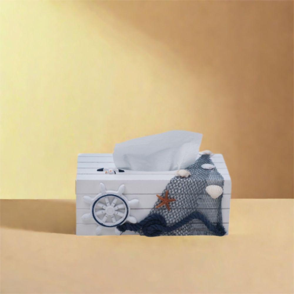Ocean Themed Napkin Holder Wooden Napkin Dispenser Desktop Decoration Paper Box  Living Room