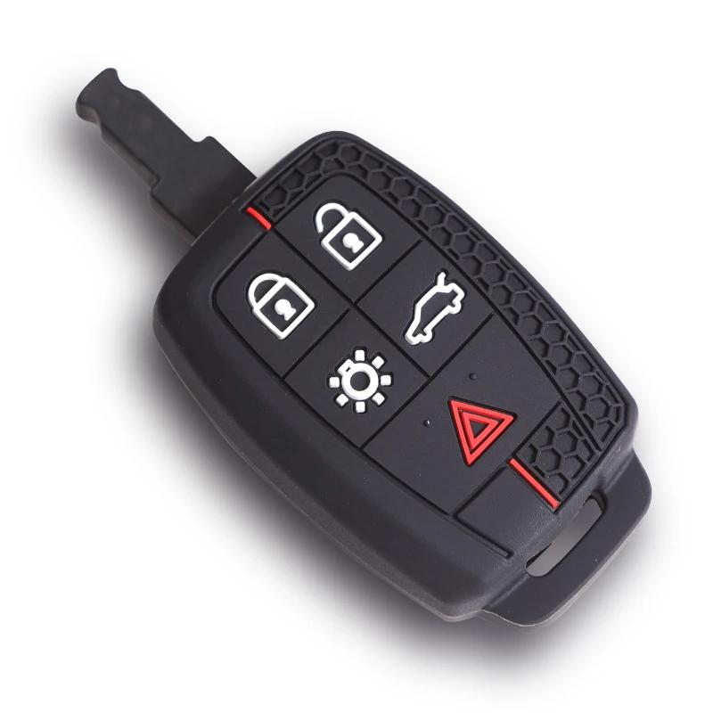 Nowe silikonowe etui na kluczyk samochodowy z brelokiem do Volvo Xc90 C70 S60 D5 V50 S40 C30 5 przycisków Akcesoria