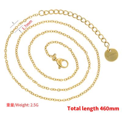 Chain Necklace Stainless Steel Thin Chain With Pendant Color Retention Electroplating Combination Diy Jewelry Accessories Vl100