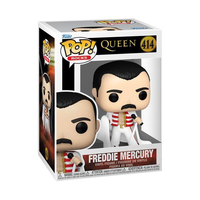 Figurine - funko - pop rocks n° 414 - freddy mercury - 9 cm - noir - mixte
