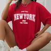 When 1968 The New York Is Young Woman Tshirts Oversize Daily Tshirts Creativity Streettshirt Individual Casual Clothes