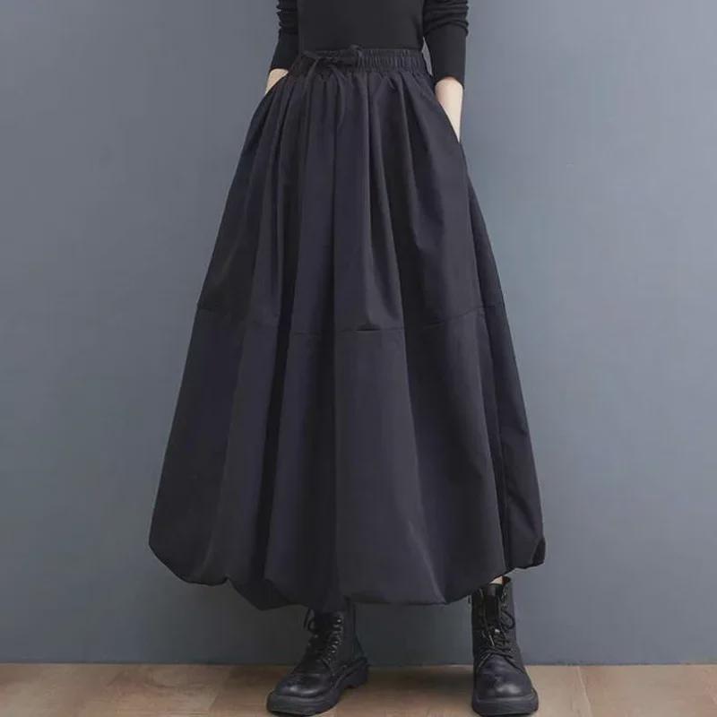 "2023 Plus Size High-End Solid Color Puffy Skirts: Trendy Spring and Autumn Slimming Styles for Women Up To 300 Pounds"
