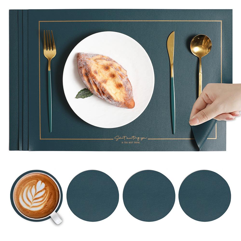Nordic ins style square placemat waterproof and oil-proof western dining mat premium dining table mat hotel restaurant tray mat coaster