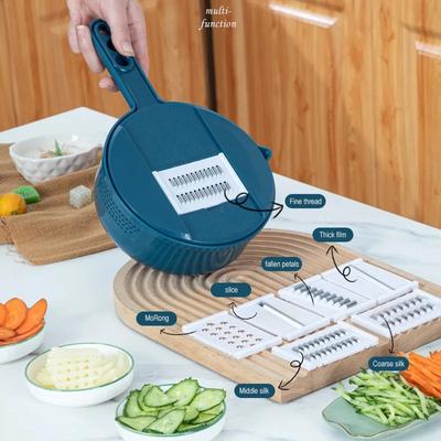 Set med flera delar Manuellt skuren Strimlare Rivjärn Sallad Grönsakshackare Morot Potatis Multifunktion för Kök Grönsaks- & Fruktverktyg