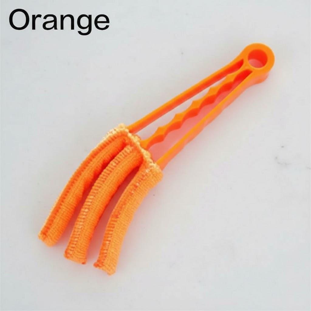 

Microfiber Venetian Blind Duster Window AC Car Vent Cleaner Dust Removal Brush Home Cleaning Tool помаранчевий