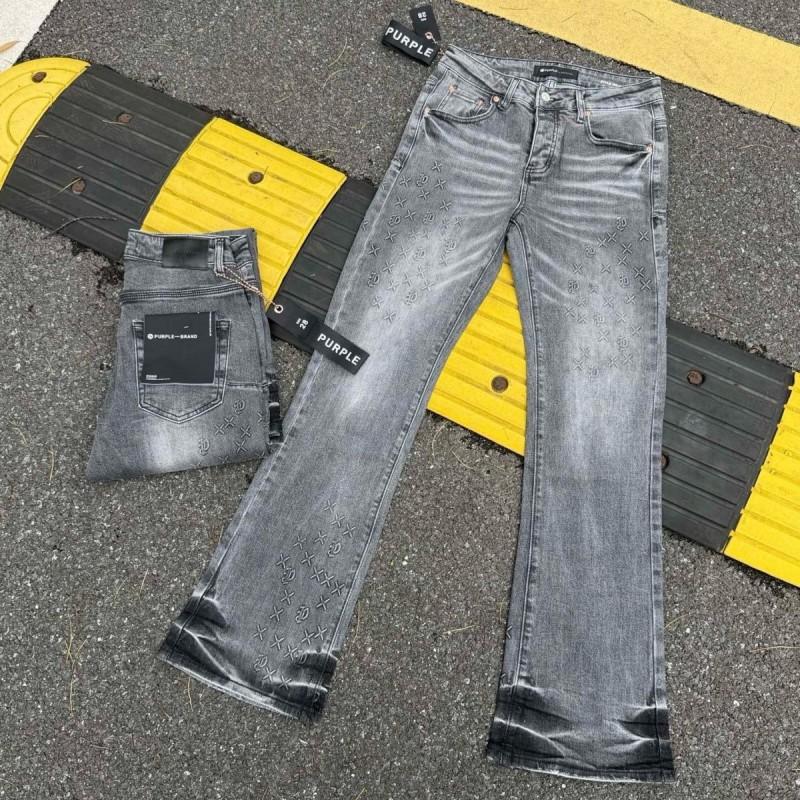 Mens Slim Fit Distressed Denim Jeans With Embroidered Patch Vintage Ink Wash Stretch Cotton Streetwear Style
