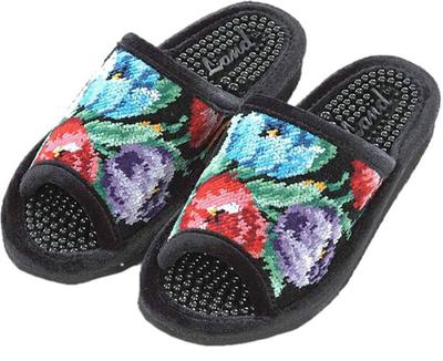 Lake Ulster Gezonde Chenille Pantoffels met Tulp Perfect voor Gasten en Bloemen Kamerpantoffels Patroon, Bedrijven, Print,