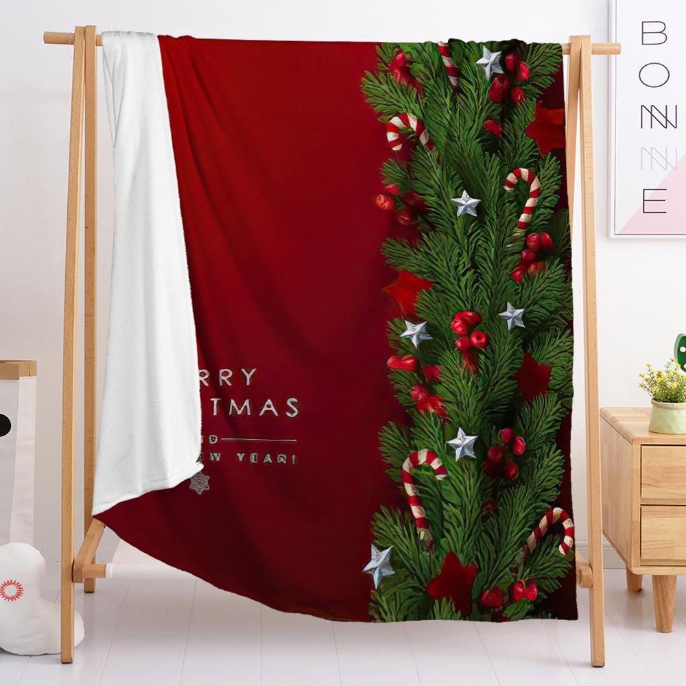 Flannel Blanket Bedroom Blanket European And American Blanket Christmas Theme Blanket Universal In All Seasons