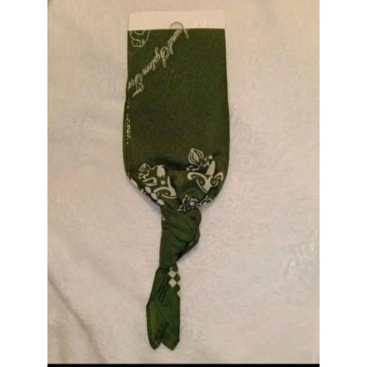 Used BTS JIN Worn ZARA Graphic Geometric Pattern Bandana Scarf Green Jin Seokjin Arirang Concert