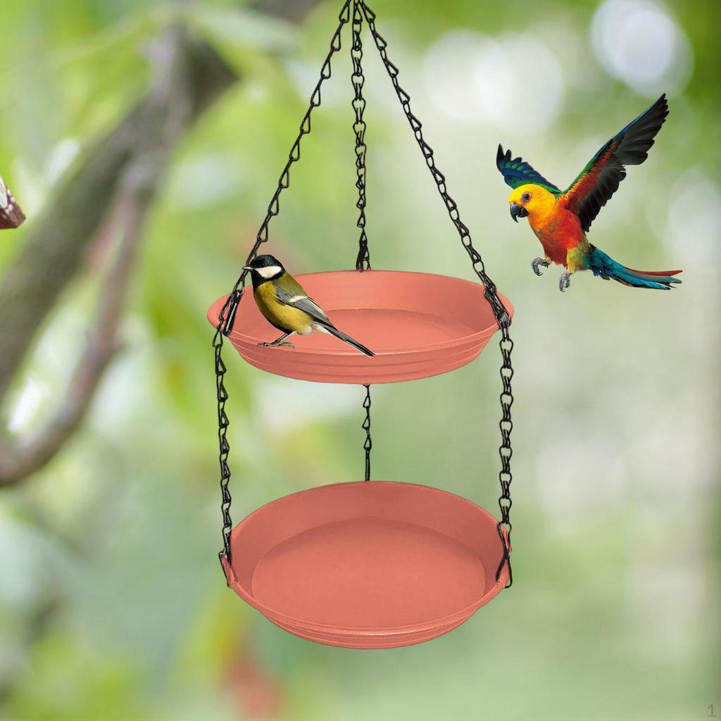 Fuglefôrrør for å henge hagegårdsdekorasjon utendørs med dobbel plateterrasse på