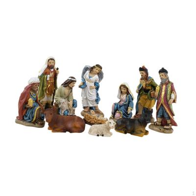 11 Weihnachtskrippenfiguren Set, Mini-Szene, Heimdeko, Statue für