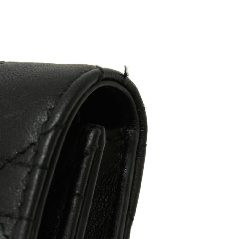 Used 10656 Glycine Wallet S0966ONMJ_M900 7941 Current Logo Charm Coin Purse Card Case Cannage Black Women's from Japan