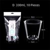 10/20pcs Clear Plastic Disposable Cups Reusable Mini Size Mousse Cup Disposable Tableware Plastic Transparent Cups