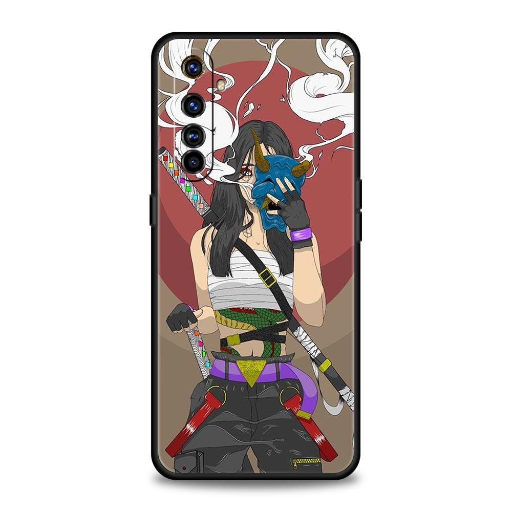 For Realme 10 9 8 5G 7 6 GT2 Pro Plus 9i 8i C21 C11 C25 C35 Japanese Style Anime Girl Phone Case For Realme GT Neo 2 3 3T Cover