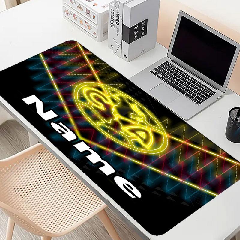 Custom Name Personalized Club America Pattern Mousepad, Laptop PC Desk Mat, Decorative Desk Mat for Home Keyboard Pad Gift
