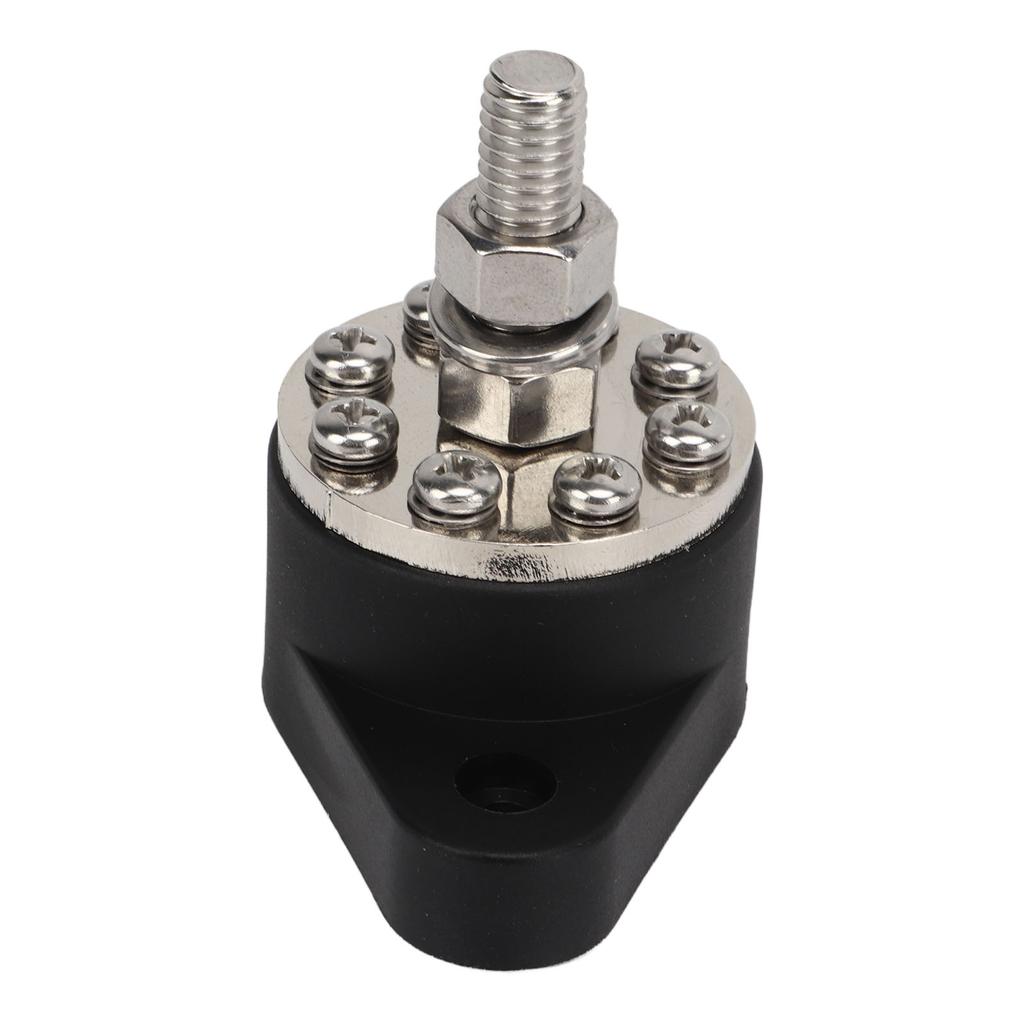 Distribution Stud Junction Post Black 3/8in 300A with Transparent Cover For Motor ATV Ship Electrica