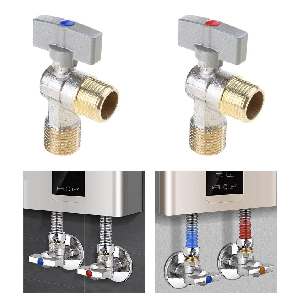 Water Shut Down Valves With Handle Water Flow Control Valves Hot/Cold Water Turn Angle Stop Valves Bathroom Accessroies