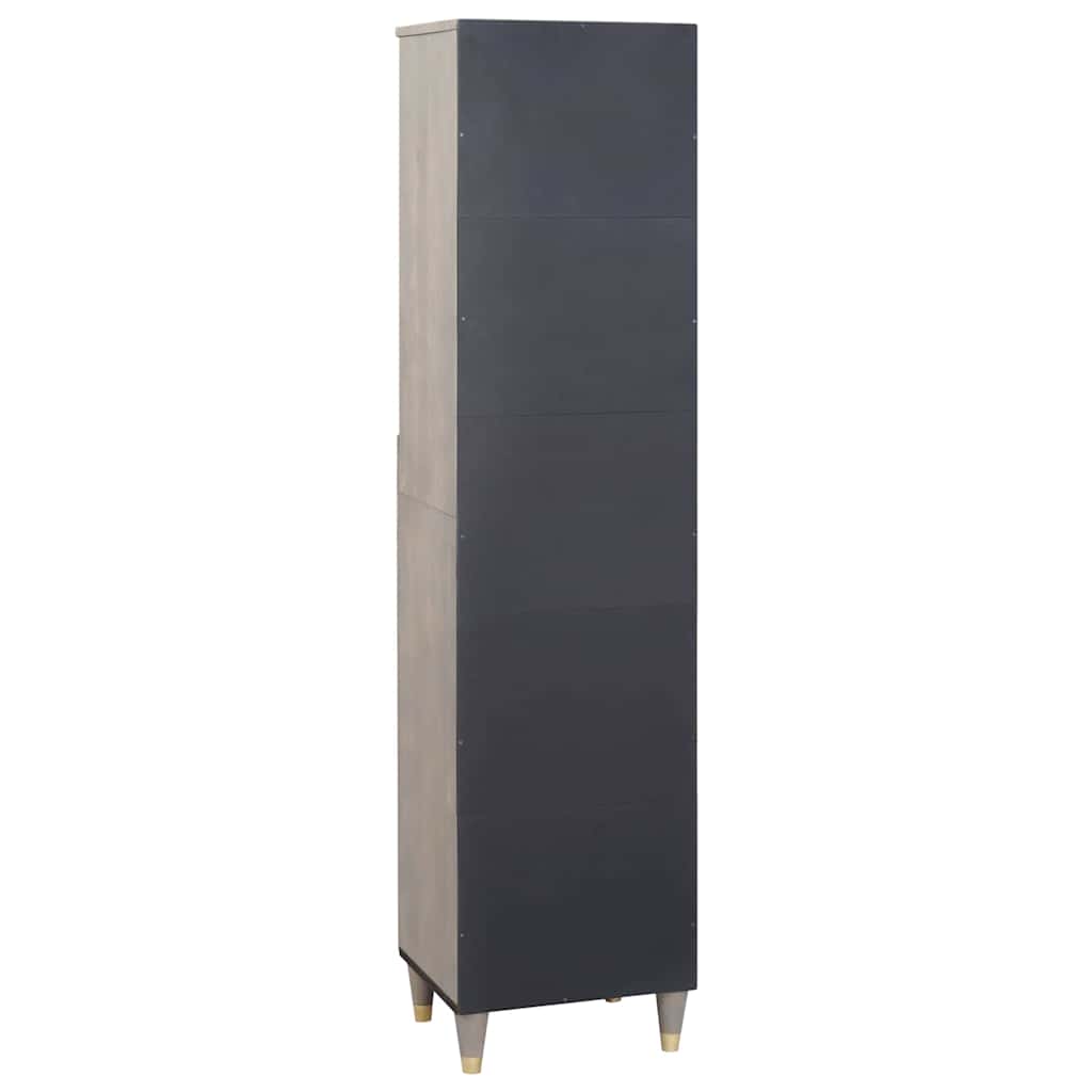 Bathroom Cabinet Gray 38 x 33 x 160 cm Solid Mango Wood