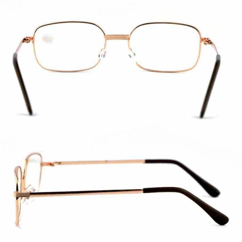 Unisex Full-frame Alloy Material Design Reading Glasses Scratch Resistant High-definition Lenses Power 0 To +4.0 Eyeglasses