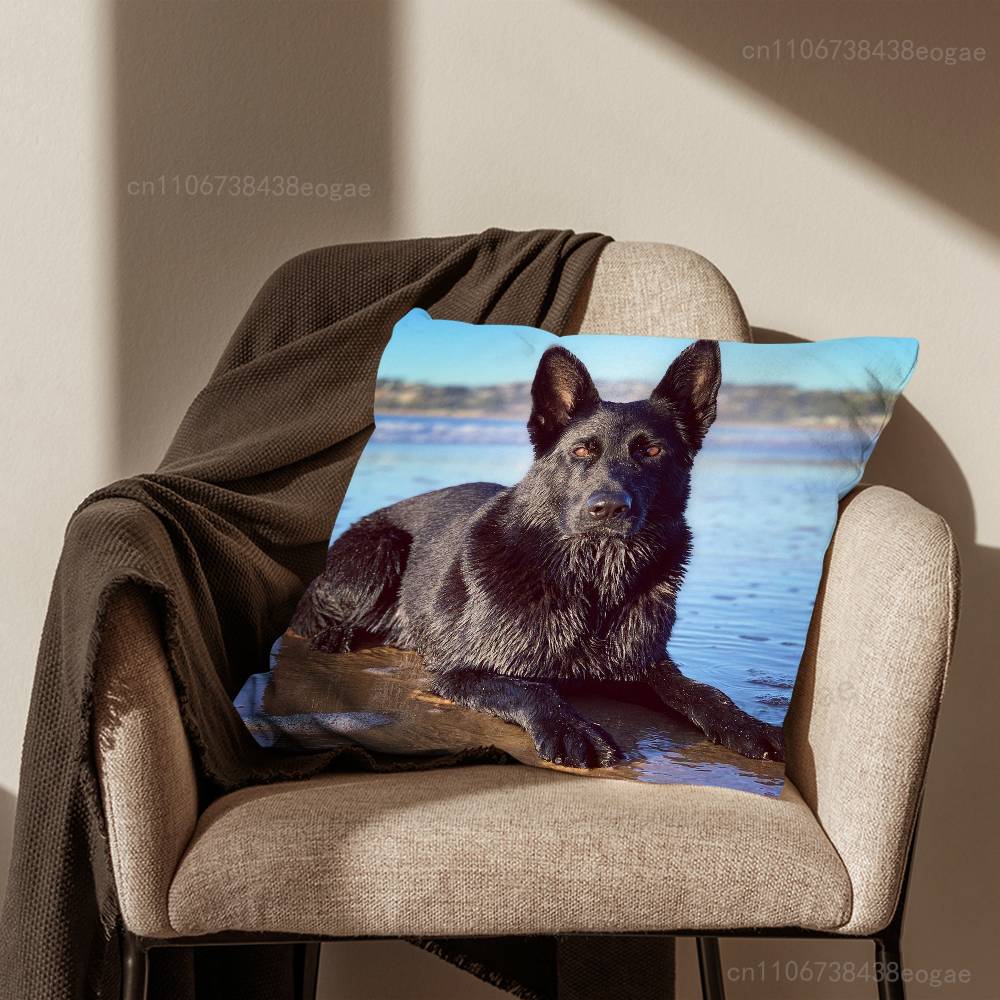 Stylový povlak na polštář s německým ovčákem Potah na polštář na pohovku do obývacího pokoje Vhodný pro dekoraci a ochranu domácí ložnice