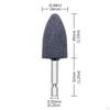 2 Pieces Grinding Head Hexagonal Shank Sharpening Wheel Abrasive Bits with Chrome Corundum Material