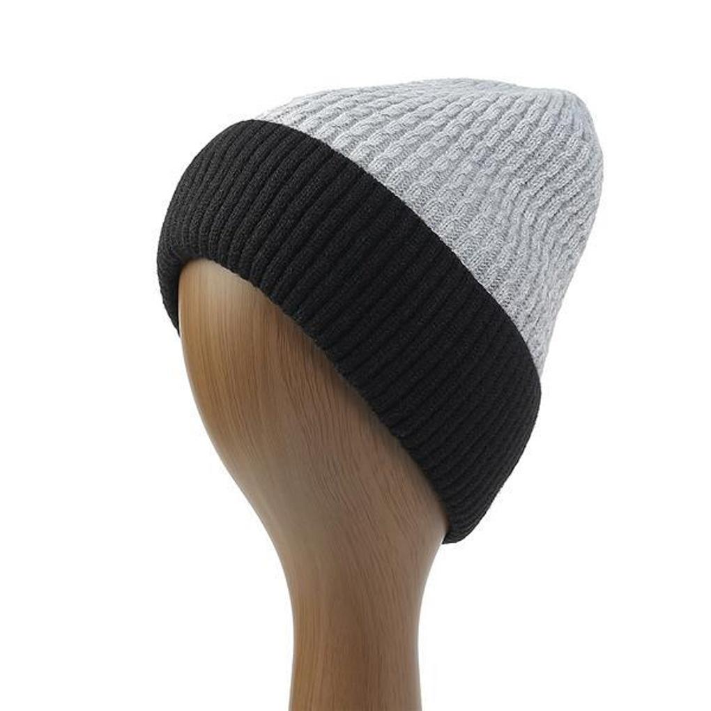 Cozy Fleece Knit Beanie (gray)