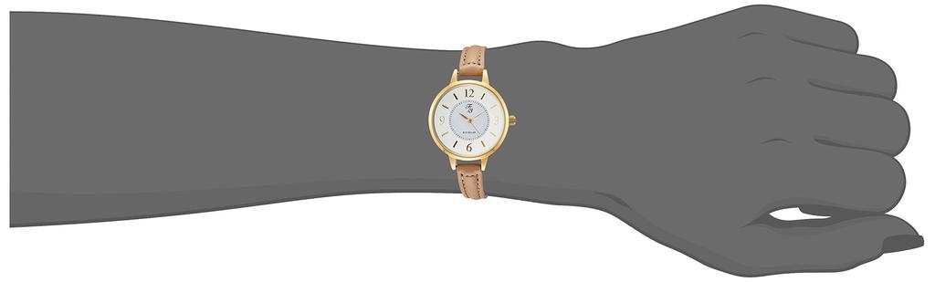 ALIAS F3 Solar Analog Waterproof Watch with Leather Strap FP010BE6S Beige Women's