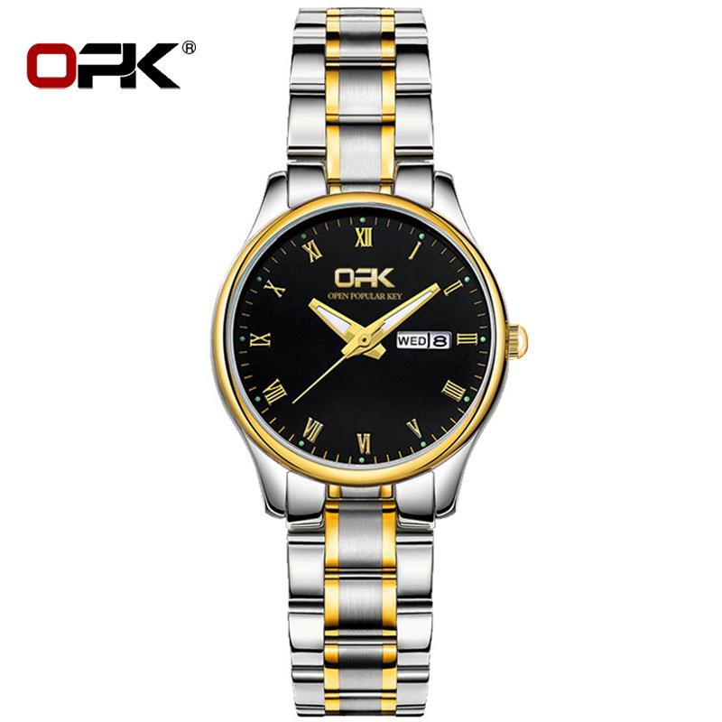 OPK Brand Watch Double Calendar Quartz Women's Watch Women's Watch